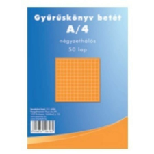 Gyűrűskönyv betét A4 4 lyukú 50 lap sima gyűrűskönyv