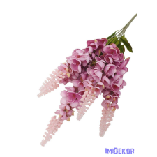  Gyűszűvirág 5 ágú selyem csokor 55cm - Mályva dekorációs kellék