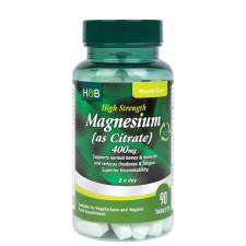 H&amp;B magnézium-citrát tabletta 400mg 90 db vitamin és táplálékkiegészítő