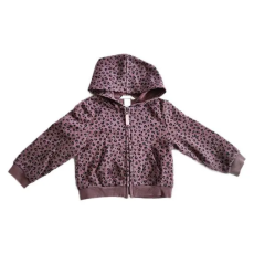  H&M barna leopárdmintás kislány kapucnis pulóver (méret: 98/104)
