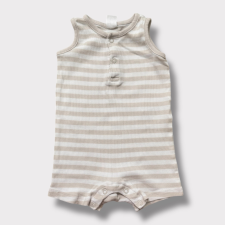 H&amp;M Beige csíkos napozó rugdalózó