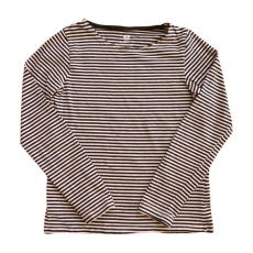 H&M fekete és fehér csíkos lány hosszú ujjú felső (méret: 134/140)