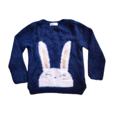  H&amp;M sötétkék nyuszis kislány pulóver (méret: 110/116) gyerek pulóver, kardigán