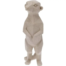 H&L geometrikus szurikáta figura, 27 cm, bézs dekoráció