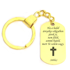  'Ha a halál árnyéka völgyében járok is...' kulcstartó, választható több színben kulcstartó
