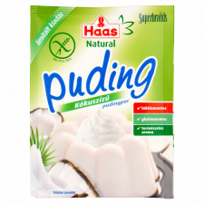 Haas Natural kókuszízű pudingpor 40 g alapvető élelmiszer