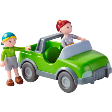 Haba 306703 - Little Friends Kültéri Kaland Terepjáró 2 figurával autópálya és játékautó