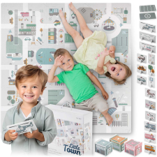  Habszivacs kirakószőnyeg - hab puzzle szőnyeg 105x105cm + hab figurák Nukido játszószőnyeg