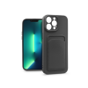 Haffner Apple iPhone 13 Pro szilikon hátlap kártyatartóval - Card Case - fekete