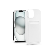 Haffner Apple iPhone 15 Hátlap Tok Kártyatartóval - Fehér tok és táska