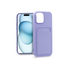 Haffner Apple iPhone 15 Plus szilikon hátlap kártyatartóval - Card Case - lila (PT-6845) tok és táska