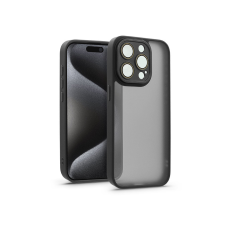 Haffner Apple iPhone 15 Pro hátlap kameravédő peremmel, lencsevédő üveggel - Variete - fekete tok és táska