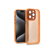 Haffner Apple iPhone 15 Pro hátlap kameravédő peremmel, lencsevédő üveggel - Variete -  narancs (HF241062) tok és táska