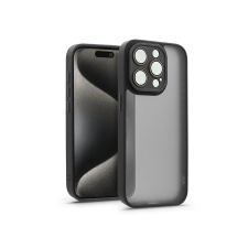 Haffner Apple iPhone 15 Pro Max hátlap kameravédő peremmel, lencsevédő üveggel - Variete- fekete tok és táska