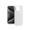 Haffner Apple iPhone 15 Pro Max szilikon hátlap kártyatartóval - Card Case - fehér (PT-6849)