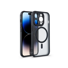 Haffner Apple iPhone 15 Pro szilikon hátlap - Matte Mag Cover - fekete/átlátszó tok és táska