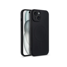 Haffner Apple iPhone 15 szilikon hátlap - Silicone Mag Cover - fekete (HF228872) tok és táska