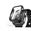 Haffner Apple Watch 7/Series 8 (41 mm) védőtok beépített edzett üveggel - DEFENSE 360 - fekete (ECO csomagolás)