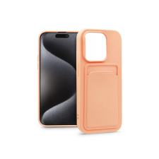 Haffner Card Case Apple iPhone 15 Pro Max szilikon tok kártyatartóval rózsaszín (PT-6850) tok és táska