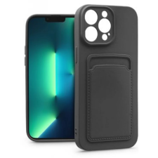 Haffner Card Case szilikon hátlap iPhone 13 Pro fekete tok és táska