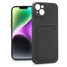 Haffner Card Case szilikon hátlap iPhone 14 Plus fekete tok és táska