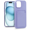 Haffner Card Case szilikon hátlap iPhone 15 Plus lila