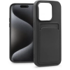Haffner Card Case szilikon hátlap iPhone 15 Pro fekete