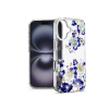 Haffner IMD Floral szilikon tok - Apple iPhone 16 - átlátszó