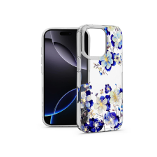 Haffner IMD Floral szilikon tok - Apple iPhone 16 Pro Max - átlátszó tok és táska