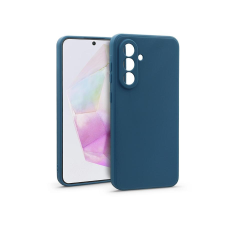 Haffner Matt szilikon tok - Samsung Galaxy A35 5G - kék tok és táska