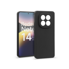 Haffner Matt szilikon tok - Xiaomi Redmi Note 14 Pro Plus 5G - fekete tok és táska