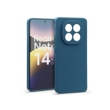 Haffner Matt szilikon tok - Xiaomi Redmi Note 14 Pro Plus 5G - kék tok és táska