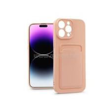 Haffner PT-6742 iPhone 14 Pro Max pink szilikon hátlap kártyatartóval (PT-6742) tok és táska