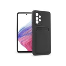 Haffner PT-6753 A536U Galaxy A53 5G fekete szilikon hátlap kártyatartóval tok és táska