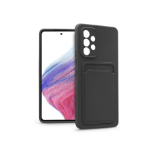 Haffner pt-6753 a536u galaxy a53 5g fekete szilikon hátlap kártyatartóval tok és táska