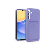 Haffner Samsung A155 Galaxy A15 4G/Galaxy A15 5G szilikon hátlap kártyatartóval - Card  Case - lila (HF258862)