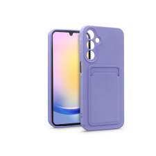 Haffner Samsung Galaxy A25 5G szilikon hátlap kártyatartóval - Card Case - lila tok és táska