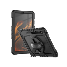 Haffner Samsung Galaxy Tab S7+ / S8+ Tablet Tok - Fekete tablet tok