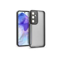 Haffner Samsung SM-A556 Galaxy A55 hátlap kameravédő peremmel, lencsevédő üveggel - Variete - fekete tok és táska
