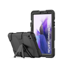Haffner Samsung T220/T225 Galaxy Tab A7 Lite 8.7 ütésálló védőtok 360 fokos védelemmel, kijelzővédő üveggel - Survive - fekete (ECO csomagolás) tok és táska
