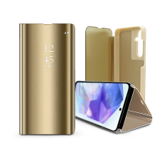 Haffner Smart Clear View oldalra nyíló flipes tok - Samsung SM-A556 Galaxy A55 - arany tok és táska