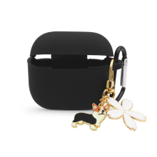 Haffner szilikon tok kutyás medállal, AirPods 3 fülhallgatóhoz - fekete - ECO (HF994615) fülhallgató, fejhallgató tok