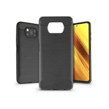 Haffner Xiaomi Poco X3/X3 Pro szilikon hátlap - Carbon - fekete (PT-6303) tok és táska