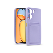 Haffner Xiaomi Redmi 13C szilikon hátlap kártyatartóval - Card Case - lila (HF262883) tok és táska