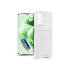 Haffner Xiaomi Redmi Note 12 5G/Poco X5 5G szilikon hátlap kártyatartóval - Card Case - fehér tok és táska