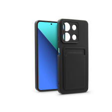Haffner Xiaomi Redmi Note 13 4G szilikon hátlap kártyatartóval - Card Case - fekete tok és táska