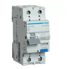 Hager AD956B Áramvédős kismegszakító 1P+N, C-6A, 30mA, 6kA, AC villanyszerelés