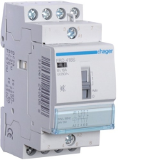 Hager Csendes moduláris kontaktor 16A, kézi kapcsolással, 2 Záró + 2 Nyitó érintkező, 24V AC/DC 50 Hz (Hager ERD418S) villanyszerelés
