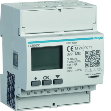 Hager ECR300C Fogyasztásmérő, 3P áramváltós 1-5A MODBUS MID villanyszerelés