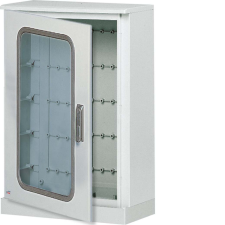 Hager FL532B Műanyag állószekrény lábazatttal, átlátszó ajtós, 1200x1100x300, IP65 villanyszerelés